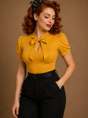 TOP VINTAGE ESCOTE CON LAZO