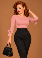 CAMISETA PIN UP ROSA LAZOS
