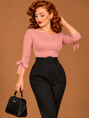 CAMISETA PIN UP ROSA LAZOS