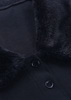 CARDIGAN NEGRO CUELLO PELO