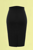FALDA PINUP NEGRA CINTURA BOTONES