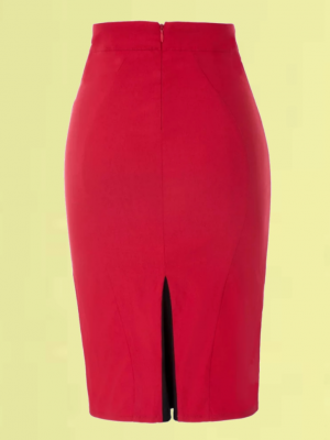 Falda de tubo roja Pinup 2