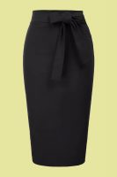 FALDA PINUP DE TUBO NEGRA LAZO