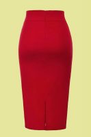 FALDA PINUP DE TUBO ROJA LAZO