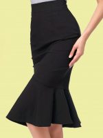 FALDA PINUP NEGRA CORTE SIRENA