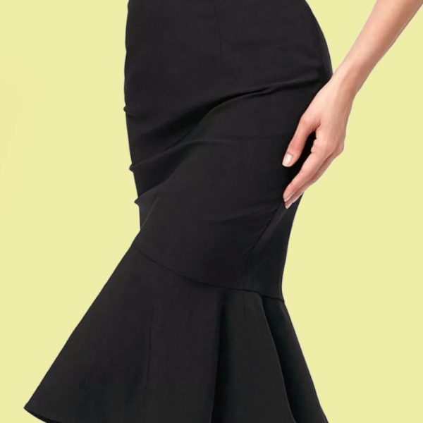 FALDA PINUP NEGRA CORTE SIRENA