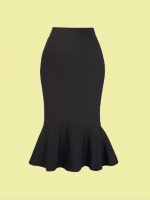 FALDA PINUP NEGRA CORTE SIRENA