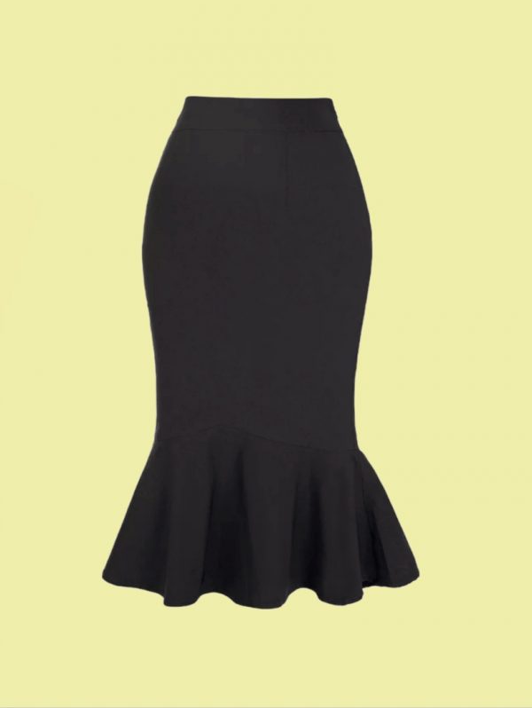 FALDA PINUP NEGRA CORTE SIRENA