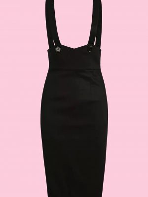 FALDA PINUP TUBO CINTURA ALTA TIRANTES