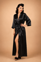 KIMONO SATÉN NEGRO LARGO