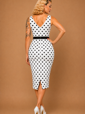 VESTIDO PIN UP ESTILO AUDREY TOPOS