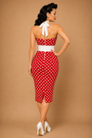 VESTIDO PINUP LUNARES CUELLO HALTER