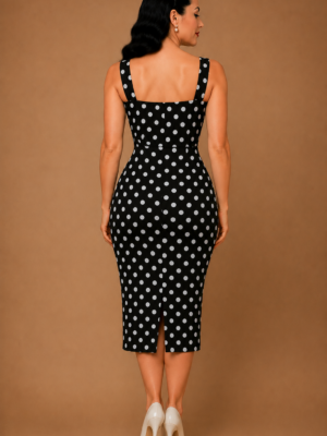 VESTIDO PIN UP TIRANTES TOPOS