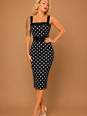 VESTIDO PINUP ROCKABILLY TOPOS