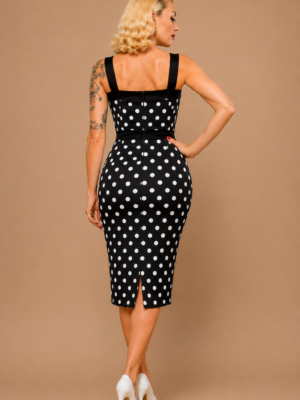 VESTIDO PIN UP NEGRO TOPOS