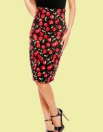 FALDA TUBO PINUP CEREZAS