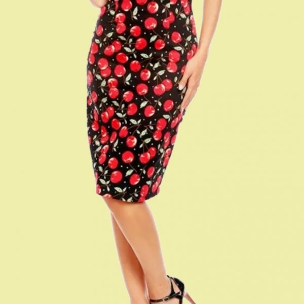 FALDA TUBO PINUP CEREZAS
