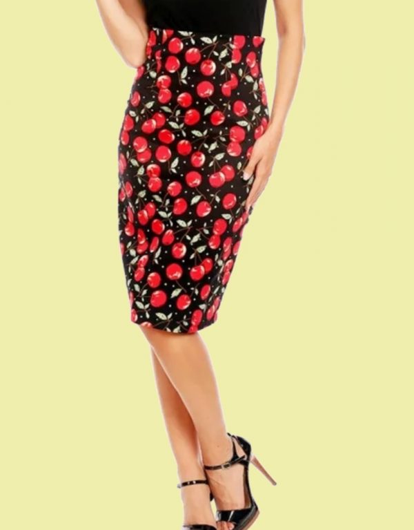 FALDA TUBO PINUP CEREZAS