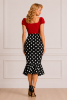 FALDA PINUP LUNARES CORTE SIRENA