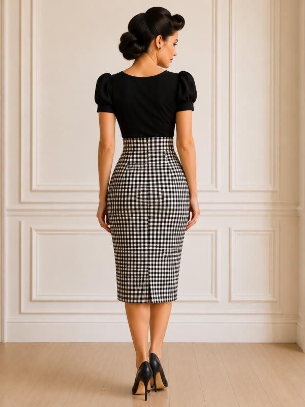 FALDA PINUP CUADROS VICHY
