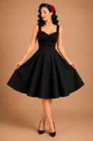 FALDA DE VUELO PINUP NEGRA