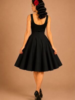 FALDA DE VUELO PIN UP NEGRO