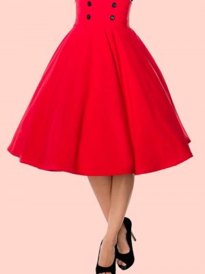 FALDA PINUP VUELO CINTURA ALTA