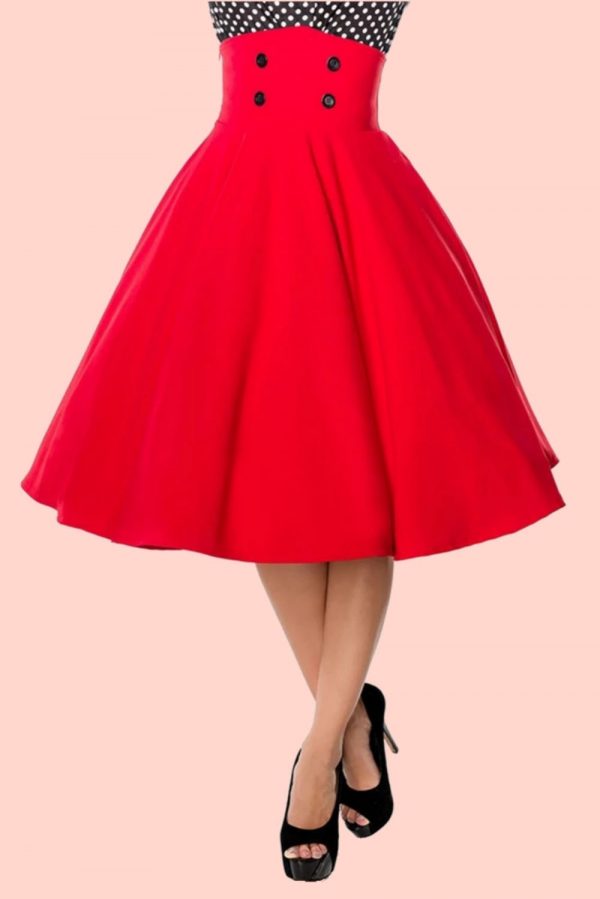FALDA PINUP VUELO CINTURA ALTA