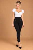 PANTALON PINUP NEGRO BOTONES