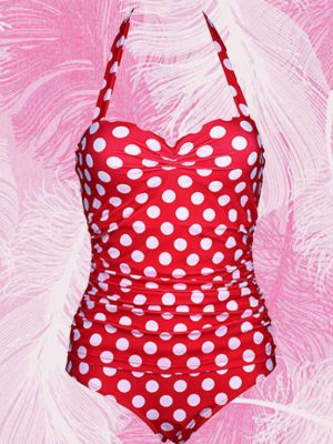 BAÑADOR PINUP ESTAMPADO LUNARES