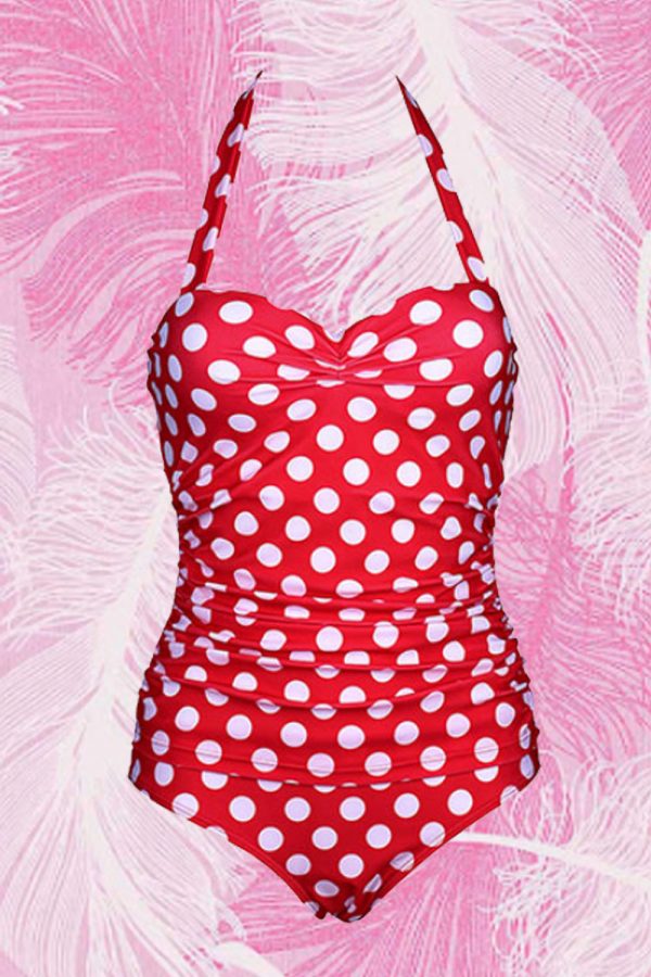 BAÑADOR PINUP ESTAMPADO LUNARES