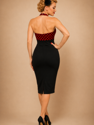 VESTIDO PIN UP CUELO HALTER
