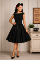 VESTIDO PINUP ESCOTE BARCO