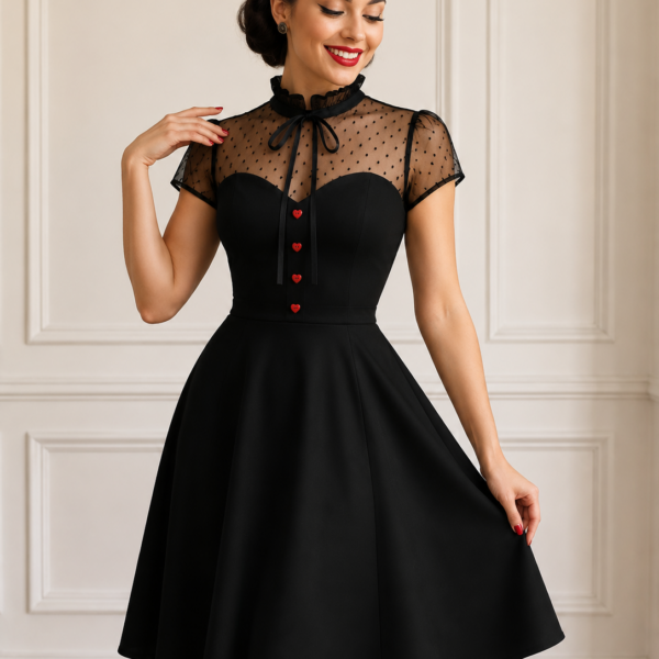 vestido vuelo pin up tul