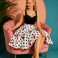 FALDA VUELO PIN UP CEREZAS