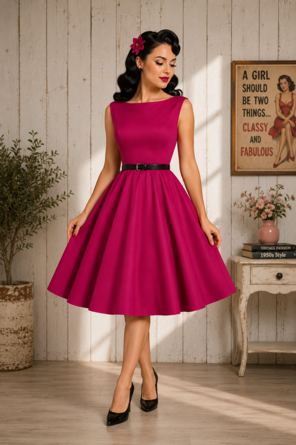 VESTIDO PINUP ESCOTE AUDREY
