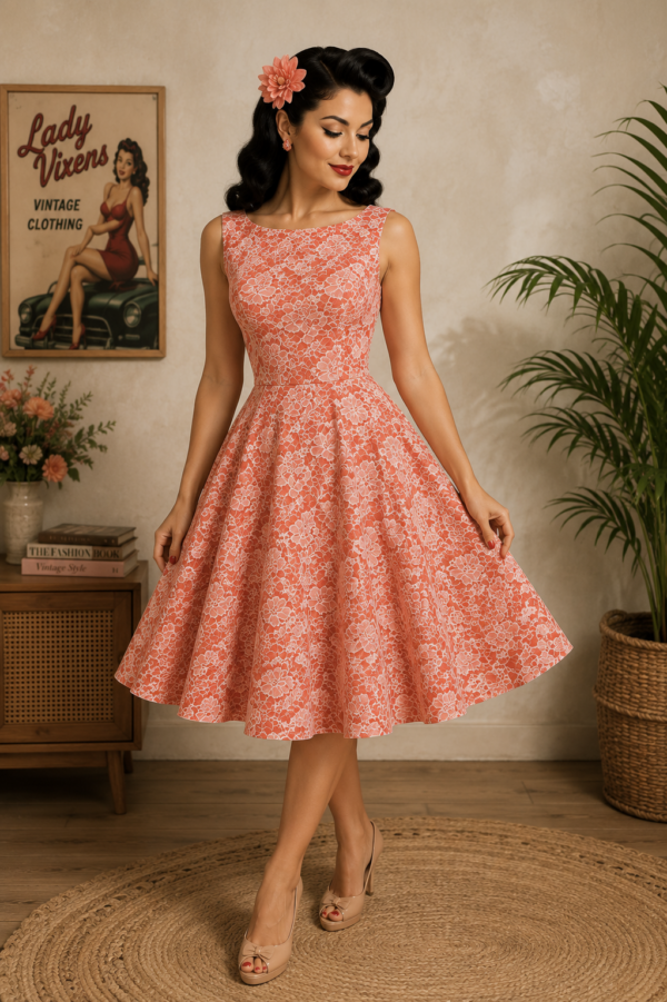 VESTIDO PIN UP ENCAJE