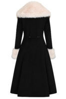 ABRIGO PIN UP NEGRO CUELLO PELO