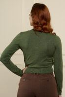CARDIGAN VERDE FLORES