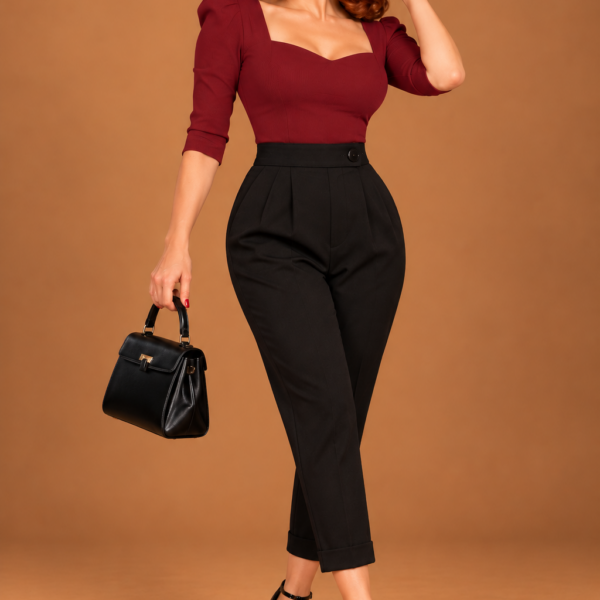 CAMISETA PINUP MANGA PLIEGUES